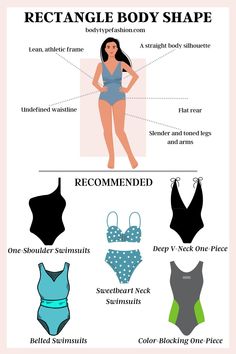 Best Bathing Suits for Rectangle Body Shape - Fashion for Your Body Type Best Bathing Suits, Style Palette, Swimsuit Season, Fashion Vocabulary, Inverted Triangle