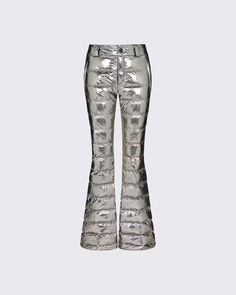 Metallic Talia Pant | Perfect Moment Luxury Full Length Metallic Bottoms, Silver Ski Pants, Luxury Glamorous Metallic Pants, Fitted Full-length Skiing Pants, Functional Full-length Skiing Bottoms, Luxury Ski, Skiing Outfit, Surf Wear, Metallic Fabric