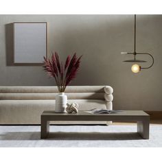 a living room scene with focus on the coffee table