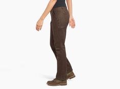 The KÜHL W'S RYDR PANT is the legendary RYDR™ styled and sized for women. Its innovative, articulated design sets a new standard for those that live life on the move. Workwear Brands, Painters Pants, Everyday Pants, Chinos Style, Cotton Twill Fabric, Outdoor Outfit, Work Pants, Live Life, Women's Pants