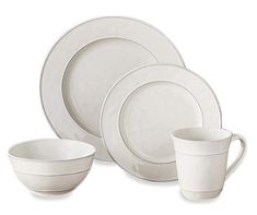 white dinnerware set with cups and saucers