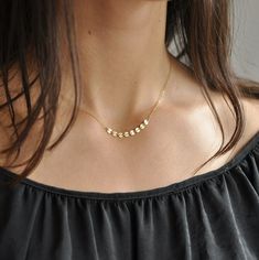 "Our chain choker is so versatile and looks stunning alone or layered with your favorites. Just the right amount of sparkle to get noticed!! Our gift to you 10% off your first purchase. Details here - http://eepurl.com/dpVPBz DETAILS 14 k gold fill or sterling silver Our model is wearing this necklace at approximately 16\" and 17\" but it looks gorgeous at shorter lengths too!! This listing is for one necklace only. See picture 1 for the style of necklace you will receive A 2\" extender chain al Dainty Coin Necklace With Delicate Chain For Everyday, Dainty Necklace With Delicate Chain For Party, Elegant Coin Necklace With Delicate Chain As A Gift, Elegant Coin Necklace With Delicate Chain For Gifts, Elegant Sterling Silver Coin Necklace With Delicate Chain, Minimalist Party Necklace With Delicate Chain, Elegant Everyday Coin Necklace, Minimalist Charm Necklace For Party With Delicate Chain, Simple Necklace With Delicate Chain Choker