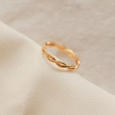 Braided Ring by Caitlyn Minimalist Braid Ring in Gold - Etsy Canada Braided Gold Ring, Caitlyn Minimalist, Golden Rings, Friendship Rings, Braided Ring, Gold Rings Fashion