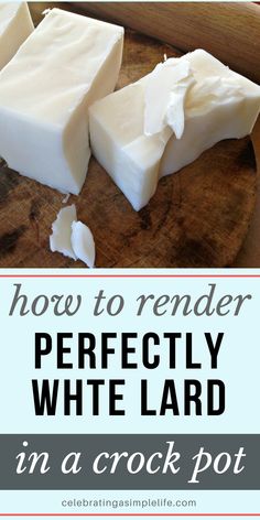 how to render lard in a crockpot, and why it's actually a super healthy fat choice! Mini Farms, Small Homestead, Farm Business, A Simple Life