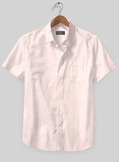 Add a touch of luxury to your wardrobe with our linen shirt. 
 
 Crafted from pure linen, our light pink linen shirt is sure to stay in your sartorial arsenal for years to come. 
 Crisp All Natural Fabric Linen, Natural Fabrics are always better than Man-Made Polyester fabrics, they are more comfortable and adapt to the body shape very well. 
 
 Made according to your measurements for the special you. 
 
 Pamper yourself, get this shirt made exclusively for you now! Pink Linen Shirt, Blue Linen Shirt, Grey Wool Suit, Brown Corduroy Jacket, Cashmere Jacket, Tuxedo Shirts, Tweed Suits, Custom Suit, Linen Suit