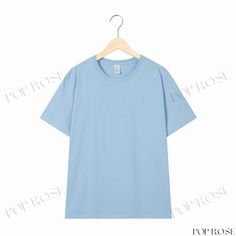 Upgrade Version Loose Fit Solid Color Cotton T-shirt Blank Short Sleeve Promotional Shirt Cultural Shirt Printing Basic Light Blue Short Sleeve T-shirt, Casual Light Blue Plain T-shirt, Light Blue Crew Neck Shirt For Summer, Basic Light Blue Cotton T-shirt, Solid Color Cotton Short Sleeve Shirt, Solid Color Short Sleeve Cotton Shirt, Short Sleeve Solid Color Cotton Shirt, Cotton Short Sleeve Shirt In Solid Color, Light Blue Plain Crew Neck Top