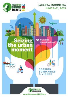 an advertisement for the upcoming event, featuring images of people riding bikes and buildings in the background