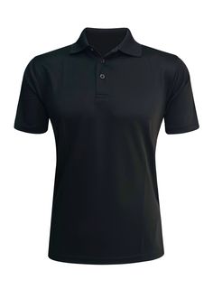 ILTEX Apparel Adult Clothing Polo Shirt Black Polyester Black Classic Polo Collar T-shirt, Classic Black Polo Collar T-shirt, Basic Black Collared Top, Basic Black Polo Collar Top, Classic Black Collared T-shirt, Classic Plain Black Shirt, Classic Black Plain Shirt, Basic Black Plain Shirt, Black Fitted Polo Shirt For Sports