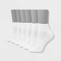 Hanes Performance Women's Extended Size Cushioned 6pk Ankle Athletic Socks - White 8-12, Women's, Size: Small Liner Socks, Cool Technology, Body Temperature, Athletic Socks, No Show Socks, Comfort Color, Vintage Style Outfits, Socks And Hosiery, 6 Pack