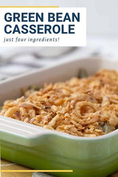 a green casserole dish filled with oatmeal