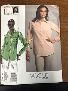 a woman's shirt and pants sewing pattern in the shape of a man with his hands on his hips