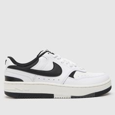 Nike gamma force trainers in white & black Trainers Nike, High Fashion Looks, Black Trainers, Black Nike, White Trainers, Accessories Branding, New Style