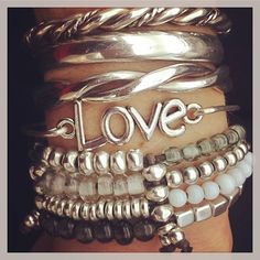 Bracelets, Love, Bangle Bracelet, Stacking Bracelets, Animal Rescue, Silver, Fun Gifts, Custom Jewel Love Bangle, Bracelet Stacking, Nickel Free Jewelry, Stacking Bracelets, Bracelet Shop, Handmade Sellers, Tarnished Silver, Dog Jewelry, Simple Bracelets