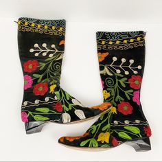 Reposhing This Item I Purchased From @Houseof_hangers. Loved It, But Ready To Rotate For Something New. Questions? Leave A Comment Below! Embroidered Boots, Leave A Comment, Hangers, Something New, Size 6, Women Shoes, Boots, Women Shopping, Black