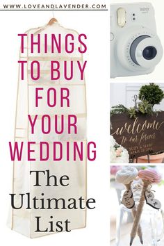 the ultimate guide to buying for your wedding