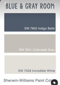 the blue and gray paint color scheme