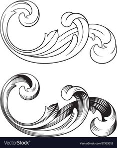 an abstract wave design in black and white