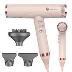 PRICES MAY VARY. 【2000W Powerful High-speed Motor, Super-fast Drying】 Slopehill professional hair dryer features an airflow of 26 m/s and a speed of 110,000 RPM, suitable for salon and home. Compact and stylish brushless hair dryers is more suitable for women 【Bio Ceramic and Ion Hair Care Technology】 Ionic hair dryer delivers 30 million negative ions with a steady distribution, using 100 times/second of sophisticated temperature control. Static electricity is reduced with a blow dryer using far Diffuser Attachment, Hair Dryer Accessories, Hair Dryer Diffuser, Portable Hair Dryer, Hair Diffuser, Best Hair Dryer, Ionic Hair Dryer, Professional Hair Dryer, Hair Dryer Brush