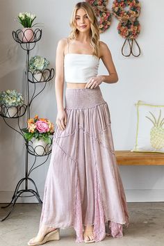 Introducing our new WASHED LACE INSET MAXI SKIRT! With mineral wash detailing for a unique look and a relaxed fit for maximum comfort, this skirt is a must-have for your wardrobe. Perfect for any occasion, you'll stand out from the crowd in this one-of-a-kind piece. (Warning: may cause skirt envy among friends!) Fabric Contents SELF: 100% RAYON CONT1: 70%COTTON 30% NYLON LINING: 100%COTTON Casual Purple Relaxed Maxi Skirt, Lace Tiered Relaxed Skirt, Relaxed Purple Maxi Skirt With Lining, Purple Relaxed Full Maxi Skirt, Summer Maxi Skirt With Lace Trim, Relaxed Fit, Medium Purple, Lace Inset, Sweater Collection, Kimono Cardigan