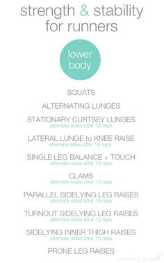 the strength and stability for runners menu