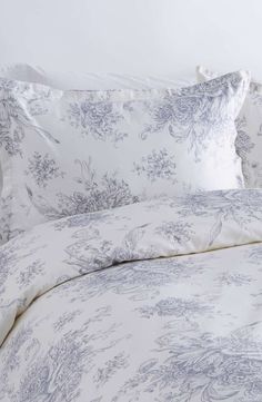 MELANGE HOME 400 Thread Count Cotton Toile Duvet Set | Nordstromrack Toile Duvet, French Bedroom Decor, Toile Bedding, French Country Bedding, Country Bedding, Toile Pattern, Lace Bedding, Floral Toile, French Bedroom