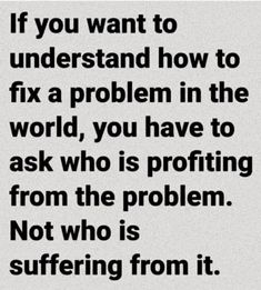 the quote if you want to understand how to fix a problem in the world, you have