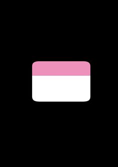 a pink and white rectangle on a black background, with the word love written across it