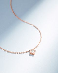 Suzanne Kalan Princess Mini Diamond Pendant in 18k rose gold Luxury Princess Cut Diamond Necklace, Rose Gold Diamond Necklace With Baguette Diamonds, Luxury Rose Gold Diamond Necklace With Baguette Diamonds, White Diamond Necklace, Princess Collection, Princess Cut Diamonds, White Diamonds, Princess Cut, Diamond Pendant