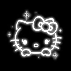 an image of a neon hello kitty wallpaper