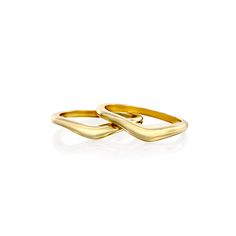 Gal Ring Set Gold Plated Yellow Gold Couple Rings As Gift, Elegant Gold Couple Rings With Vs Clarity, Gold Couple Rings With Vs Clarity For Anniversary, Wedding Yellow Gold Tarnish Resistant Couple Rings, Classic Gold Stackable Rings As Gift, Modern Gold Stackable Rings As Gift, Formal Stackable Yellow Gold Couple Rings, Elegant Gold Stackable Rings For Formal Occasions, Minimalist Gold Wedding Ring With Vs Clarity Diamonds