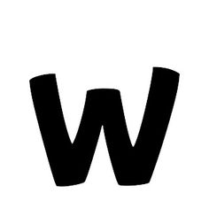 the letter w in black on a white background