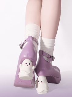 Ghost y2k subculture punk cross strap shoes – Belchic Round Toe Shoes, Ankle Strap Shoes, Strap Shoes, 가을 패션, Really Cute Outfits, Pretty Shoes, Gothic Lolita, Designer Heels, Cross Straps