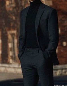 Black Outfit Men, Black Suit Men, Herren Style, Classy Suits, Dress Suits For Men, Mens Casual Dress Outfits