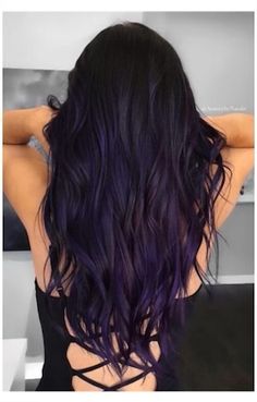 Dark Black Purple Hair, Purple Hair Aesthetic, Hair Aesthetic, Hair Color And Cut, Dye My Hair