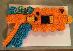 Nerf Cake, Fortnite Cake, Nerf Birthday Party, Fortnite Party, Nerf Party, Cake Stuff, 12th Birthday, Boys Birthday, Birthday Party Cake