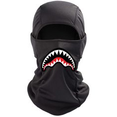 Our Premium Balaclava are Made with Xvr Dri fit Material This our Shark Mouth Lightweight Balaclava. Masks are washable and Great for both cold and hot weathers Check our page for all our designs on our premium Balaclavas Black Sports Balaclava With Fleece Lining, Black Fleece-lined Balaclava For Sports, Black Hooded Balaclava For Sports, Fitted Black Balaclava For Outdoor, Functional Moisture-wicking Balaclava For Winter, Fitted Black Balaclava For Winter Sports, Functional Sports Balaclava Fitted, Breathable Functional Balaclava For Streetwear, Sporty Balaclava For Winter Sports