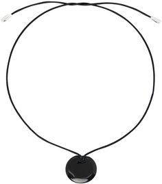 Handcrafted buffed faux-leather cord necklace in black. · Black onyx stone pendant · Self-tie fastening · Sterling silver hardware · L22 Supplier color: Onyx Pearl Drop Pendant, Sophie Buhai, Leather Corded Necklace, Moon Pendant Necklace, Drop Pendant Necklace, Black Onyx Stone, Onyx Stone, Cord Necklace, Moon Pendant