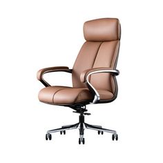 Experience our comfortable luxury office chairs with rocking features to double your relaxation while at rest. Enjoy a thickened curved headrest that fits your neck. Luxury automotive-grade cushions filled with high density sponge. This versatile chair has the ability to adjust its height up and down and rotate 360°, while its sturdy aluminum base ensures robustness and durability. SUPROT | SUPROT Aluminium Alloy Base Lift Rotating Office Chair Task Chair Upholstered in Brown | 47.24" H X 29.52" Luxury Office Chair, Office Chair Luxury, Office Chair Executive, Best Ergonomic Office Chair Luxury, Brown Leather Office Chair No Wheels, Brown Office Chair, Luxury Office Furniture, Luxury Office Chairs, Richard Sapper Knoll Inc. Executive Chair