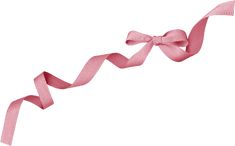 a pink ribbon on a white background