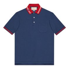 GUCCI SS22 Cotton piquet polo shirt with Interlocking G 'Dark Ink Red' 658067-XJDI2-4714 Dark Ink, Polo Shirt, Gucci, Lifestyle, Red