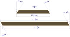 the diagram shows how to make a shelf with two different heights and widths for each shelf