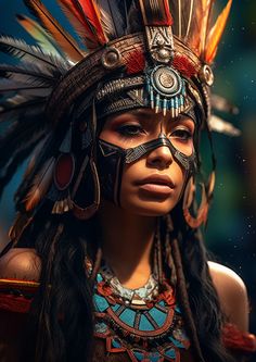 Aztec Woman Tattoo, Aztec Warrior Princess, Apocalypto Movie, Native American Queen, Carnival Dancers, Aztec Empire