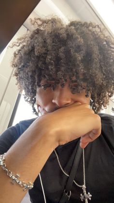 Studs With Dreads, 3c Curls, Coily Curly Hair, Curly Hairstyles Men, Mixed Boys, Men's Curly Hairstyles, Black Dreads, Curly Fro, Medium Length Curly Hair