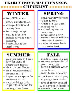 the four main types of winter cleaning