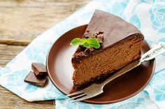 a piece of chocolate cake on a plate