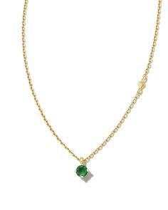 Genuine gemstones shine in our newest dainty essential, the Maisie 18k Gold Vermeil Pendant Necklace in Green Onyx. Minimalists will love wearing this delicate necklace on its own, and maximalists will stack it alongside their go-to essentials for a personalized layered look. Green Onyx represents May birthdays, inspiring balance, prosperity, and hope. Metal 18k Yellow Gold Vermeil What is Vermeil? Vermeil (that’s pronounced ver-may) is a gold plating technique that dates back to the 19th centur Elegant 14k Gold Emerald Necklace With Delicate Chain, Elegant Yellow Gold Emerald Necklace With Adjustable Chain, Elegant Emerald Necklace With Cable Chain, Elegant Emerald Necklace With Cable Chain As Gift, Elegant Everyday Emerald Necklace In Gold, Everyday Elegant Gold Emerald Necklace, Elegant Yellow Gold Birthstone Necklace With Cable Chain, Elegant Gold Emerald Necklace For Everyday, Elegant Everyday Gold Emerald Necklace