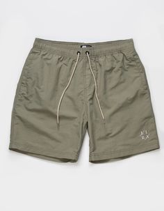 Lira Court Nylon Shorts. Crafted From Lightweight And Durable Nylon Fabric, These Shorts Offer Breathability And Ease Of Movement, Perfect For Workouts, Outdoor Activities, Or Casual Wear. The Elastic Waistband Ensures A Secure And Customizable Fit, While Providing Comfort Throughout The Day. Logo Embroidered At Bottom Hem. Front Welt Pockets. Back Flap Pocket With Woven Logo Branding. 7'' Inseam. 17'' Outseam. 100% Nylon. Machine Wash. Imported. Sporty Khaki Nylon Shorts, Khaki Athletic Shorts With Built-in Liner, Sports Shorts With Pockets And 5-inch Inseam, Affordable Cotton Shorts With 5-inch Inseam, Urban Outfitters Men, Outdoor Shorts With 5-inch Inseam And Built-in Shorts, Flannel Sweatshirt, Open Knit Sweater, Cargo Skirt