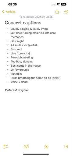 Concert captions for instagram insta ig captions favorite artist music edm pop icon live music dancing Musical Captions For Instagram, Living The Life Captions, Concert Aesthetic Captions, Song Quote Instagram Captions, Cute Concert Captions, Your Favorite Artists Favorite Artist, Concert Story Captions, Music Insta Captions, Post Concert Quotes