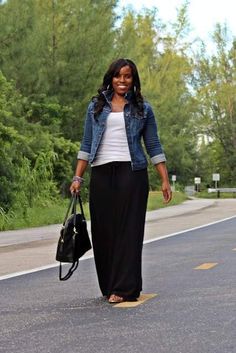 Spring Work Outfits, Skirt Maxi, Mode Casual, Jean Vest, Miami Fashion, Outfit Trends, Casual Work Outfits