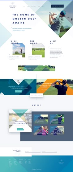 the website design is designed to look like it could be used for golf clubs and other activities